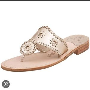 Jack Rogers iconic Jack sandles in platinum size 7